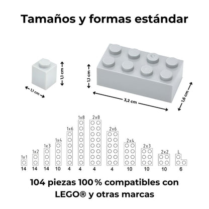 Set de 104 Bloques de Construcción Multicolores Compatibles – Desde 6 Años