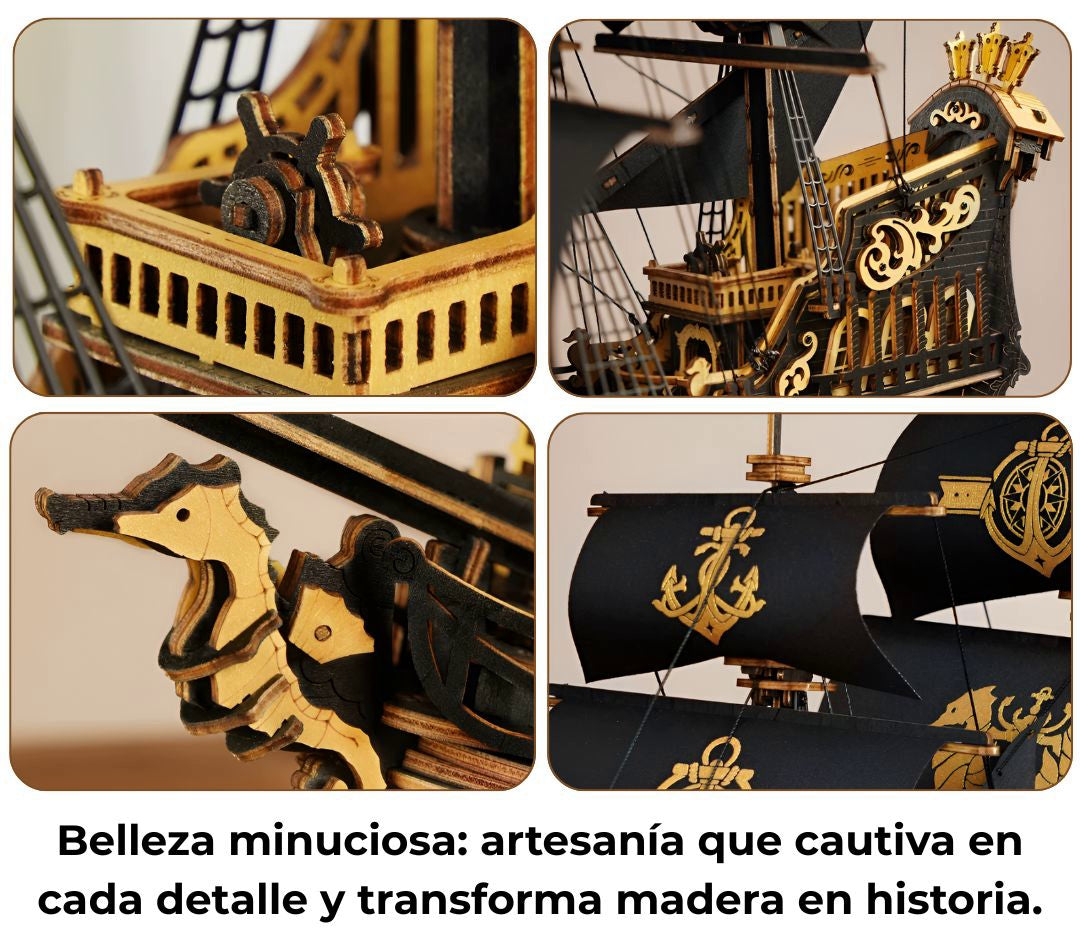 Impresionante puzzle 3D de madera. 603 piezas.